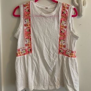 Free People Embroidered Tank